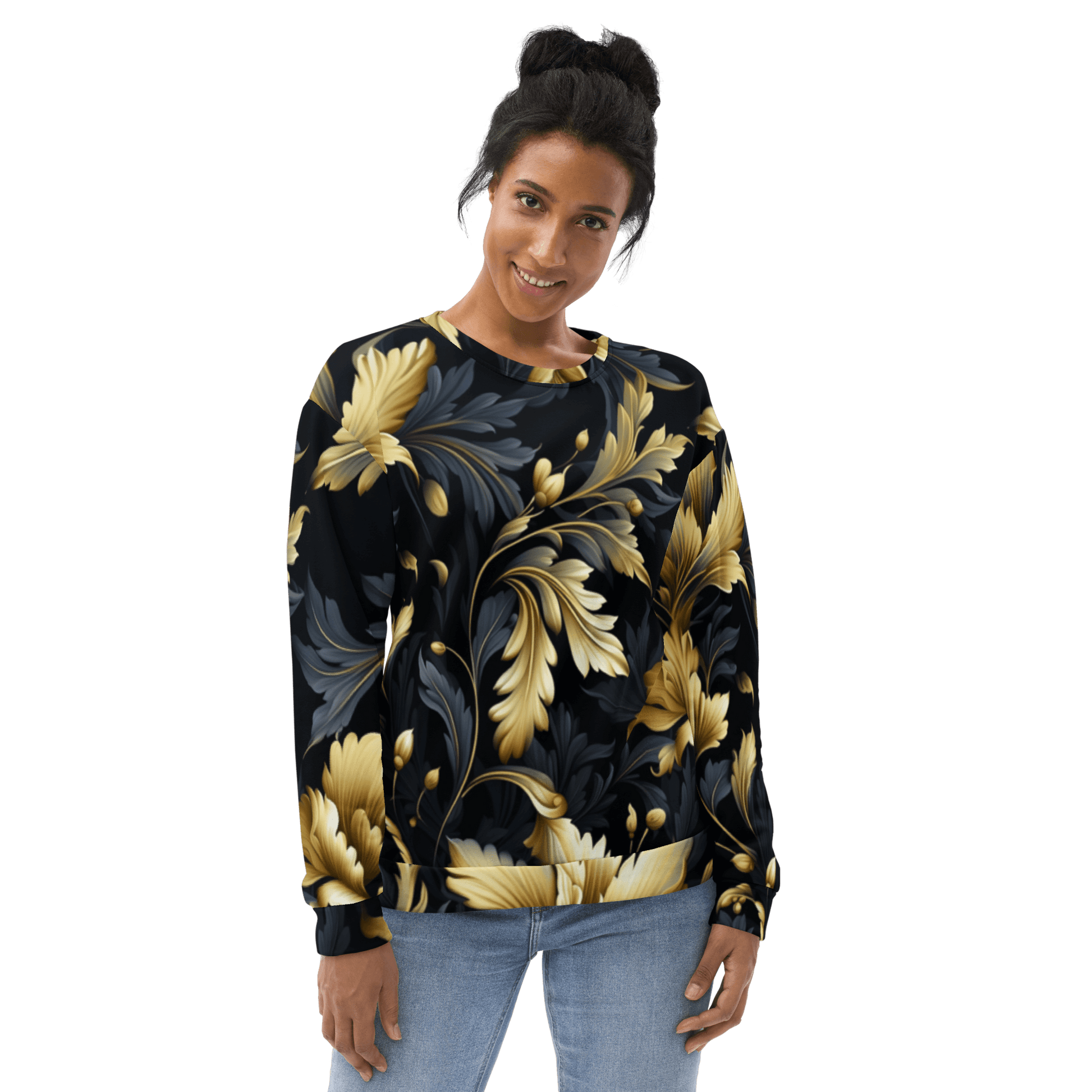 Unisex Sweatshirt "Golden Flora" - Artexio