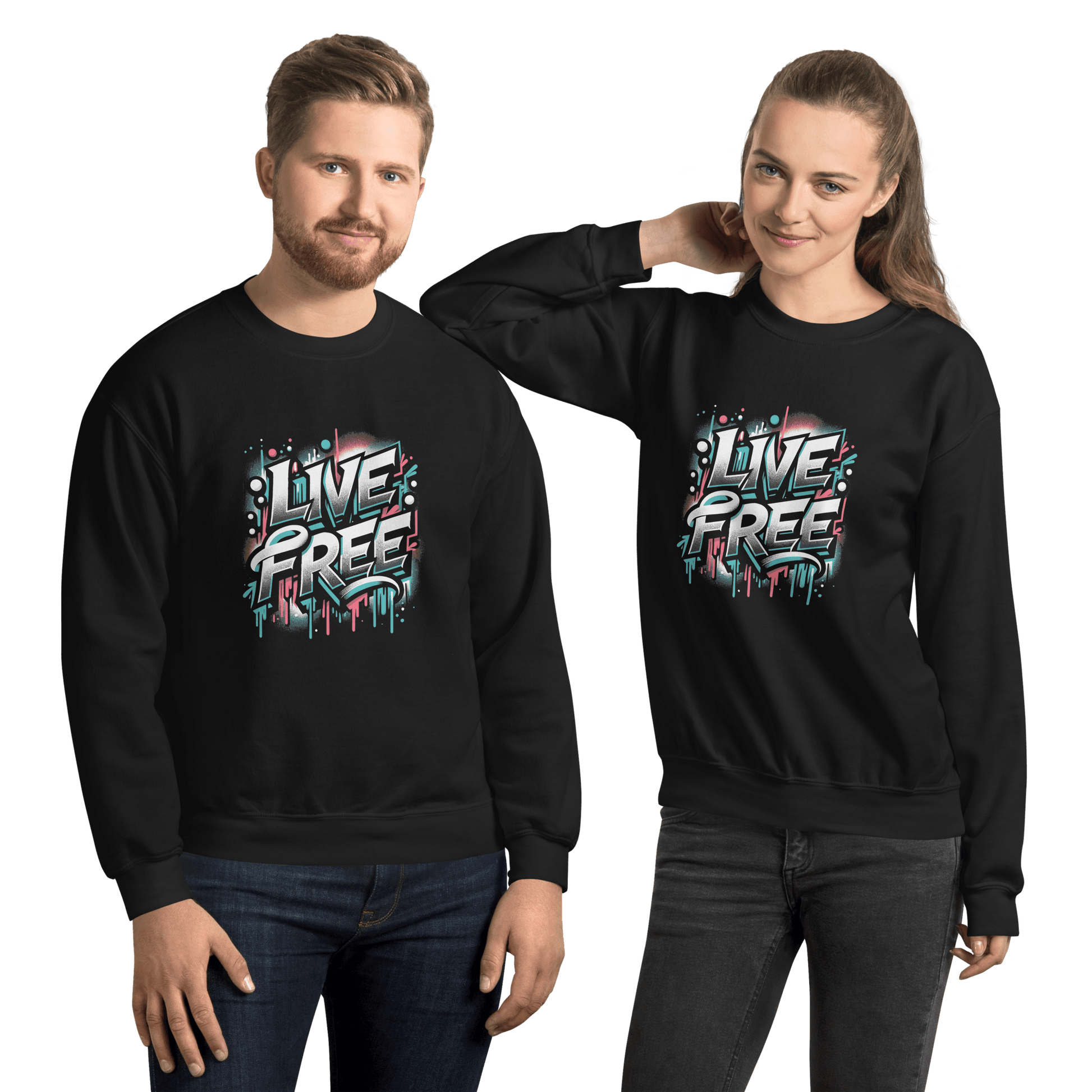 Unisex Sweatshirt "Live Free" - Artexio