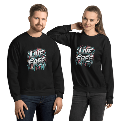 Unisex Sweatshirt "Live Free" - Artexio