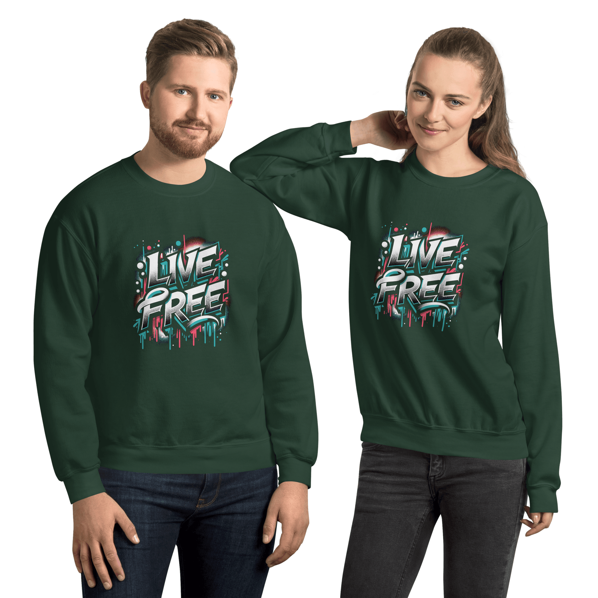 Unisex Sweatshirt "Live Free" - Artexio