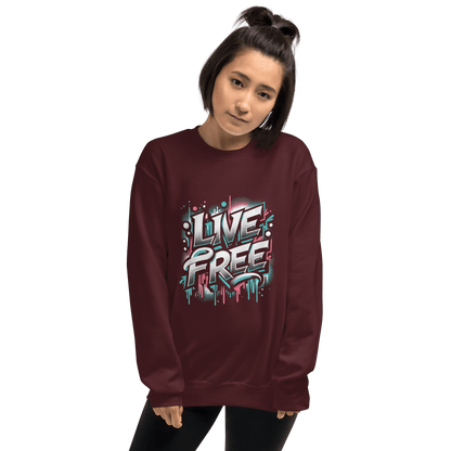 Unisex Sweatshirt "Live Free" - Artexio