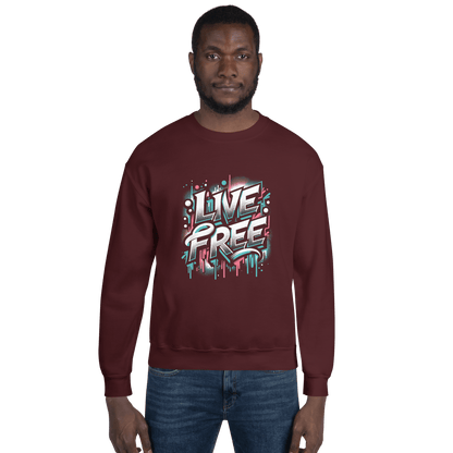 Unisex Sweatshirt "Live Free" - Artexio