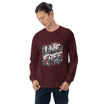 Unisex Sweatshirt "Live Free" - Artexio