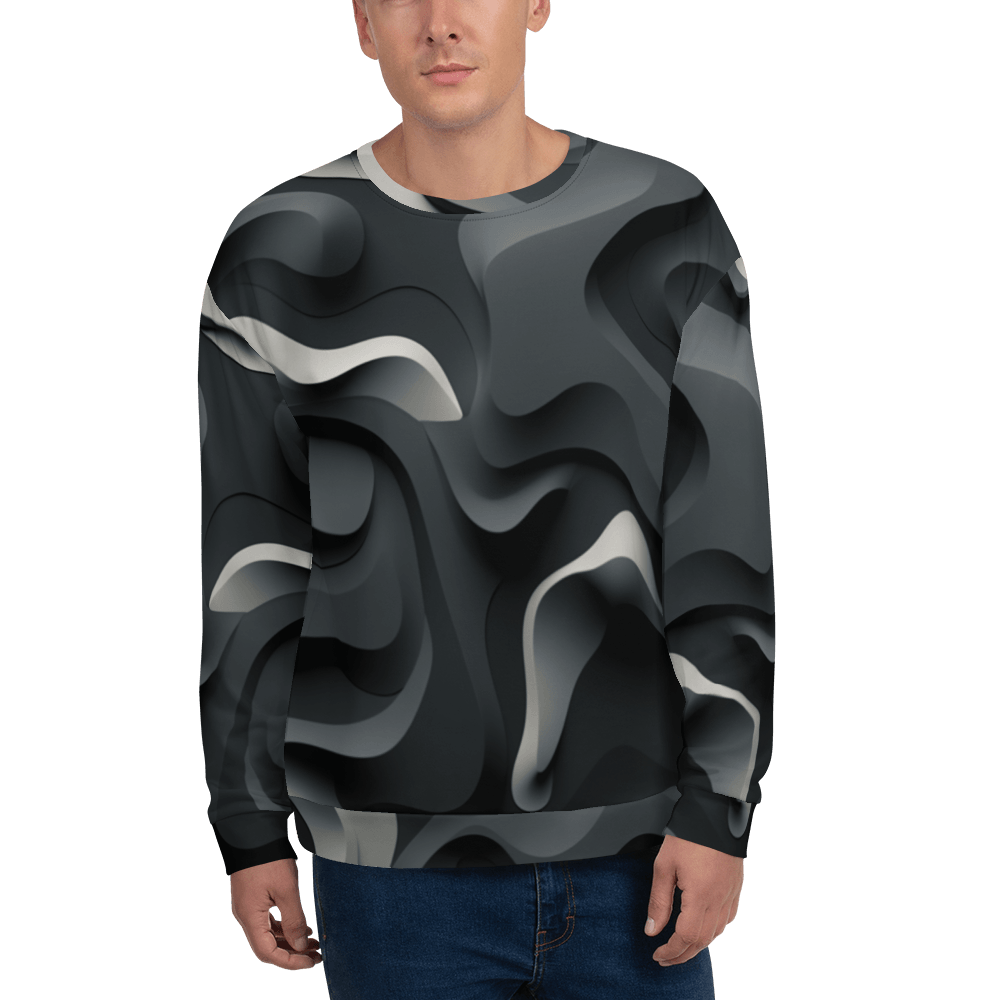 Unisex Sweatshirt "Monochrome Flow" - Artexio