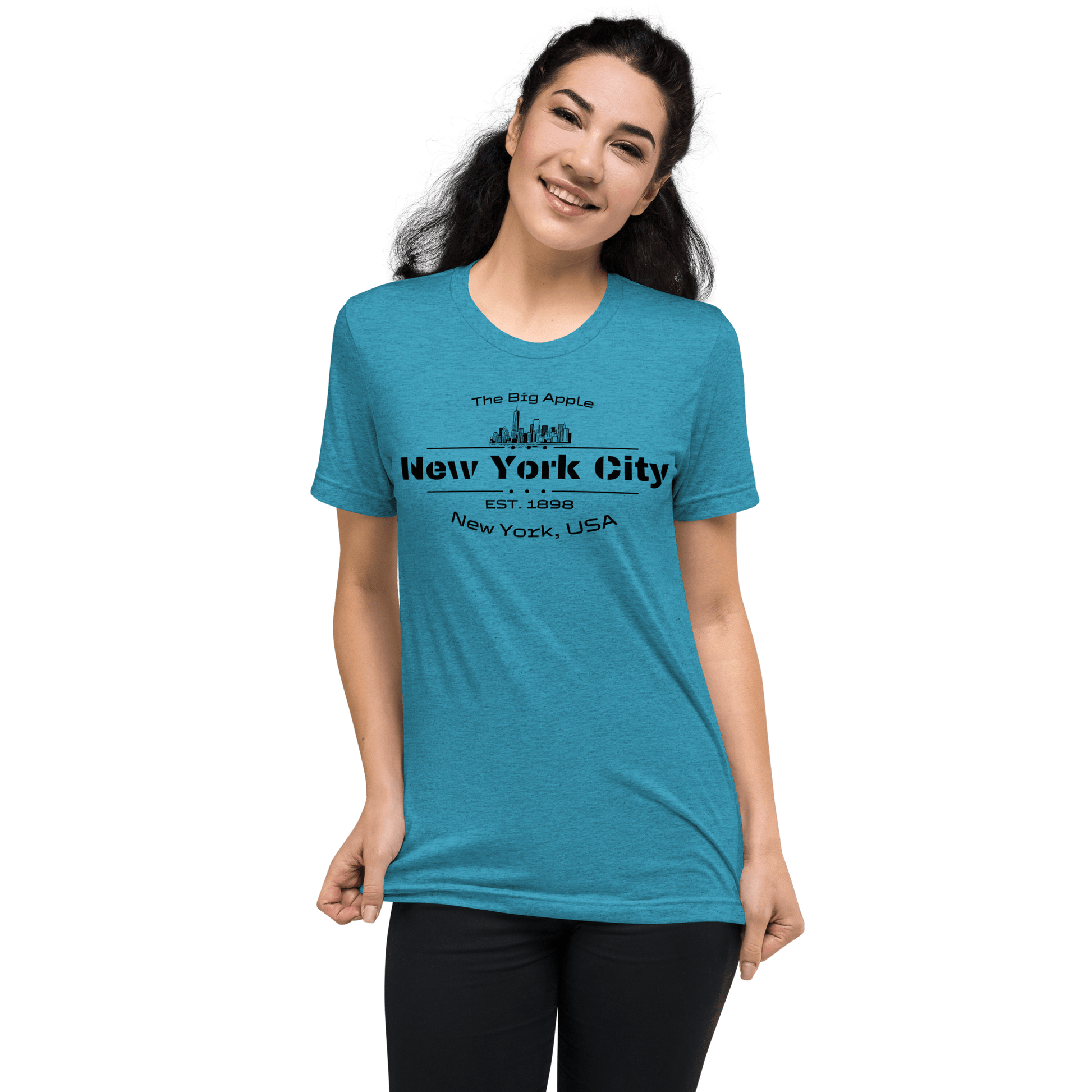 Kurzärmeliges Tri Blend T-Shirt "New York City" - Artexio