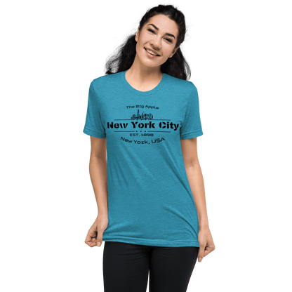 Kurzärmeliges Tri Blend T-Shirt "New York City" - Artexio