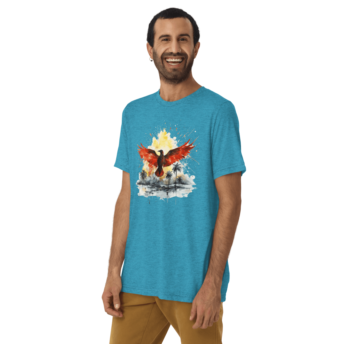 Kurzärmeliges Tri Blend T-Shirt "Firebird" - Artexio