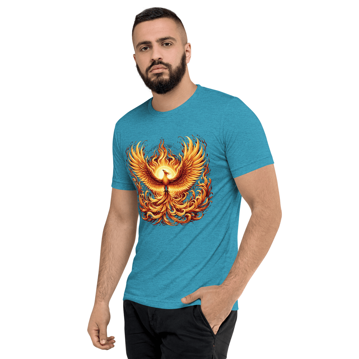 Kurzärmeliges Tri-Blend T-Shirt "Phoenix"