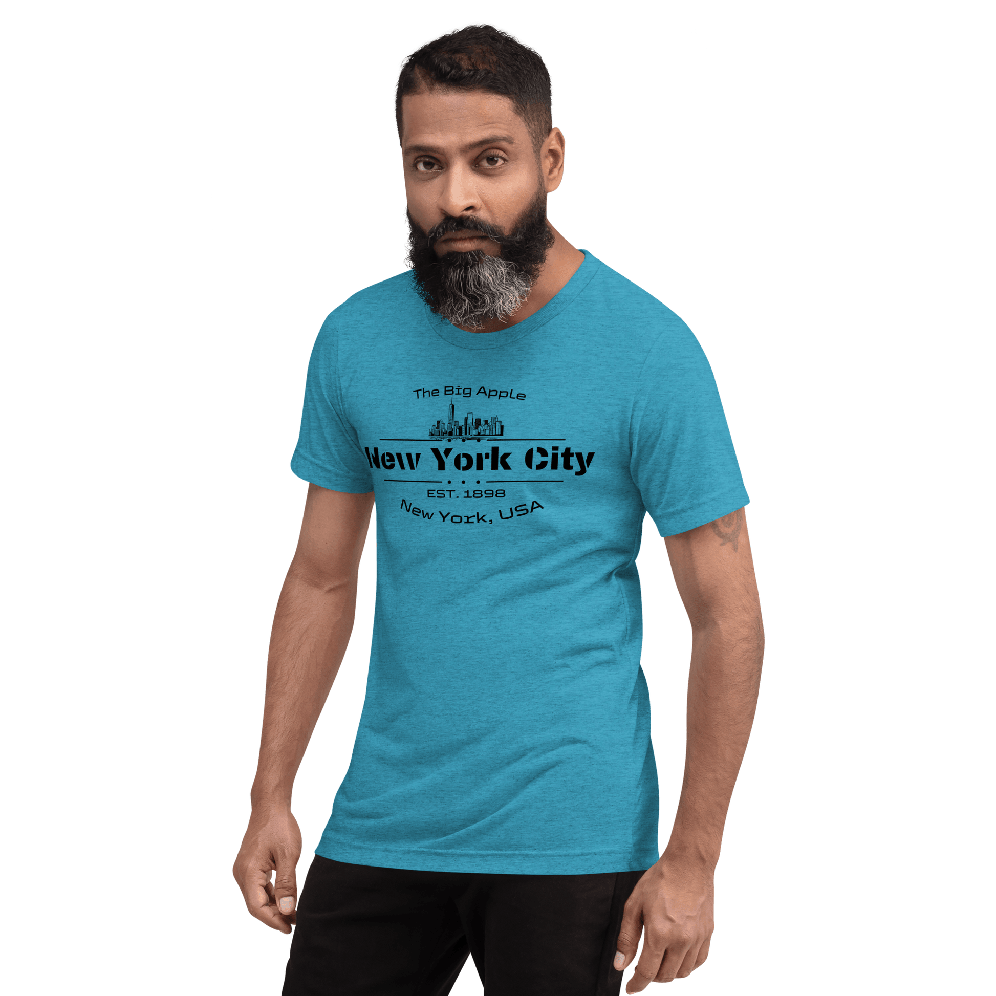 Kurzärmeliges Tri Blend T-Shirt "New York City" - Artexio