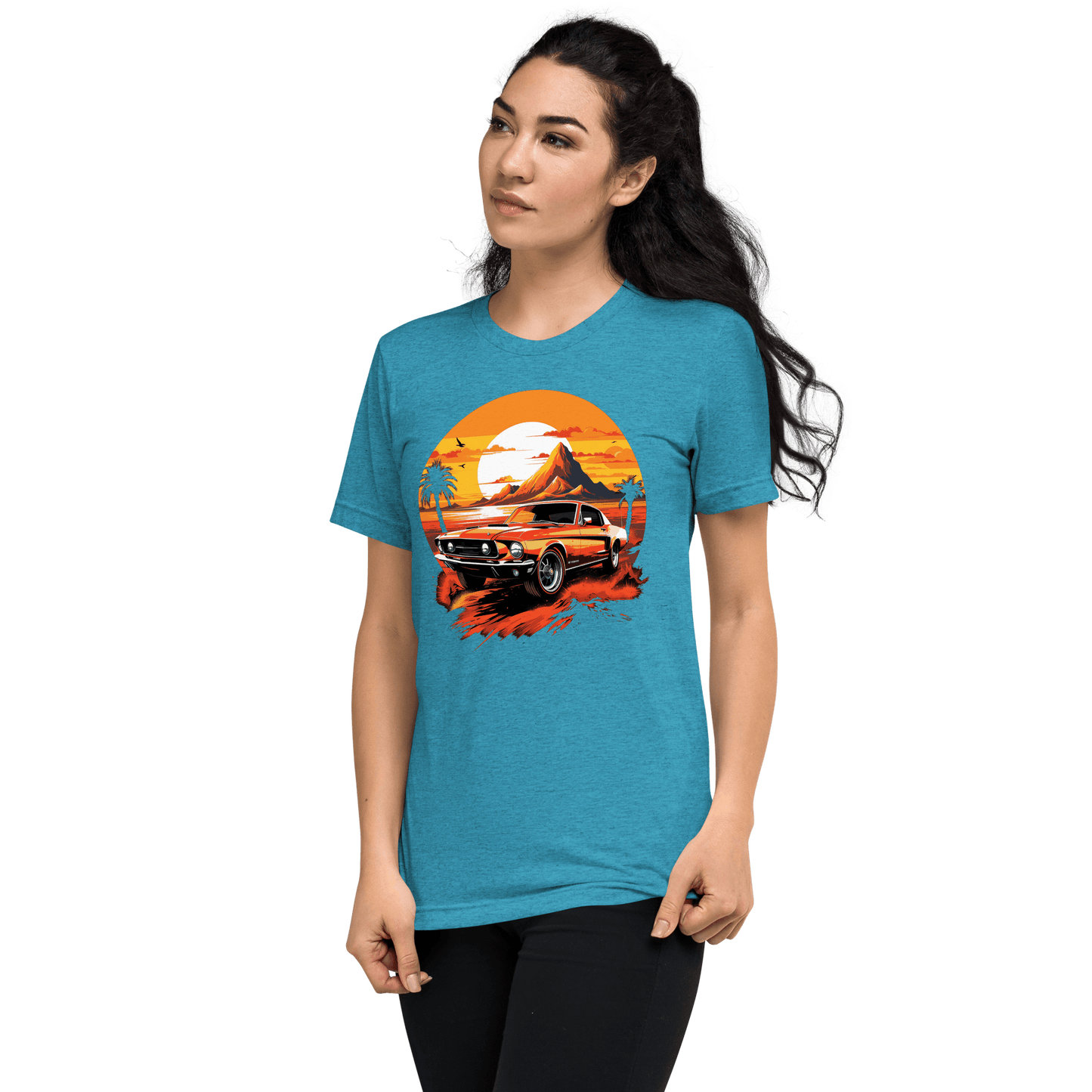 Short-sleeved tri-blend T-shirt "Ford Mustang"