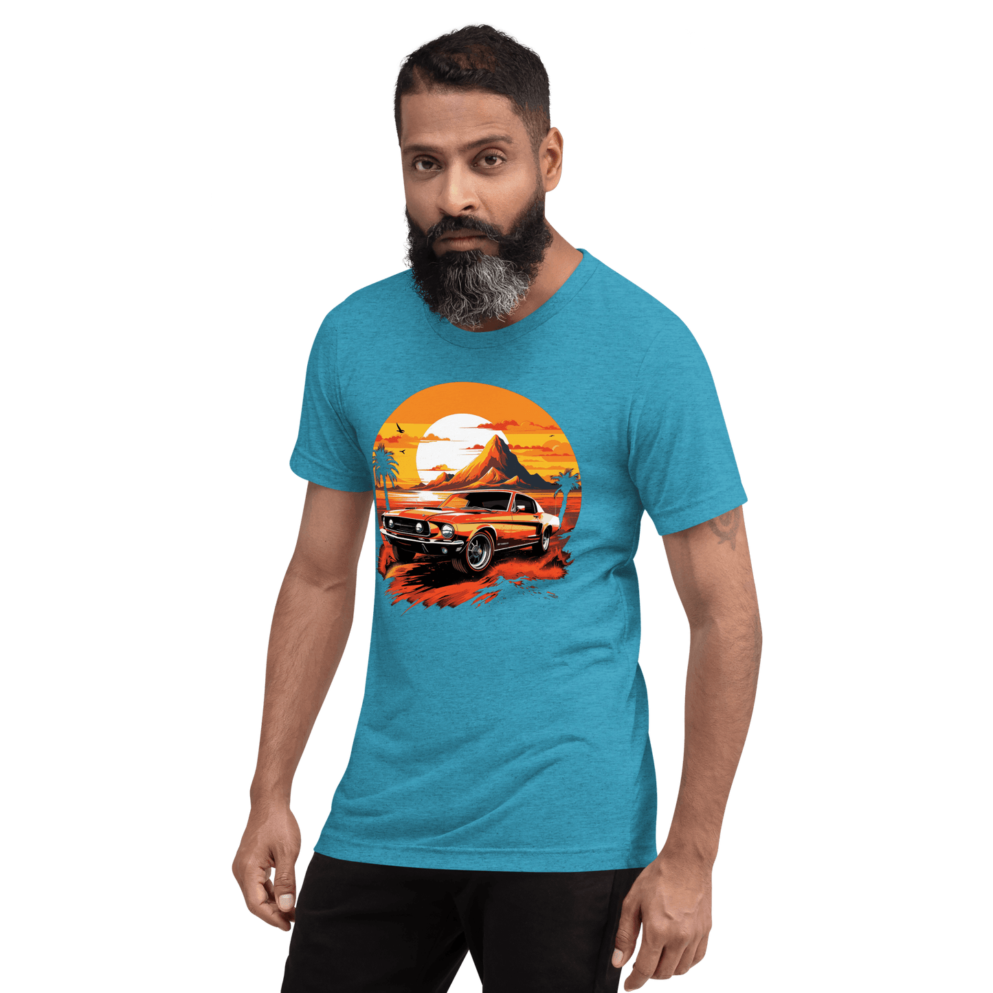 Short-sleeved tri-blend T-shirt "Ford Mustang"