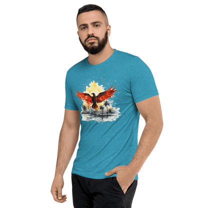 Kurzärmeliges Tri Blend T-Shirt "Firebird" - Artexio