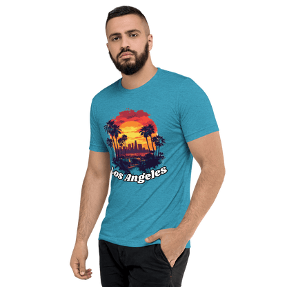 Kurzärmeliges Tri-Blend T-Shirt "Los Angeles" - Artexio