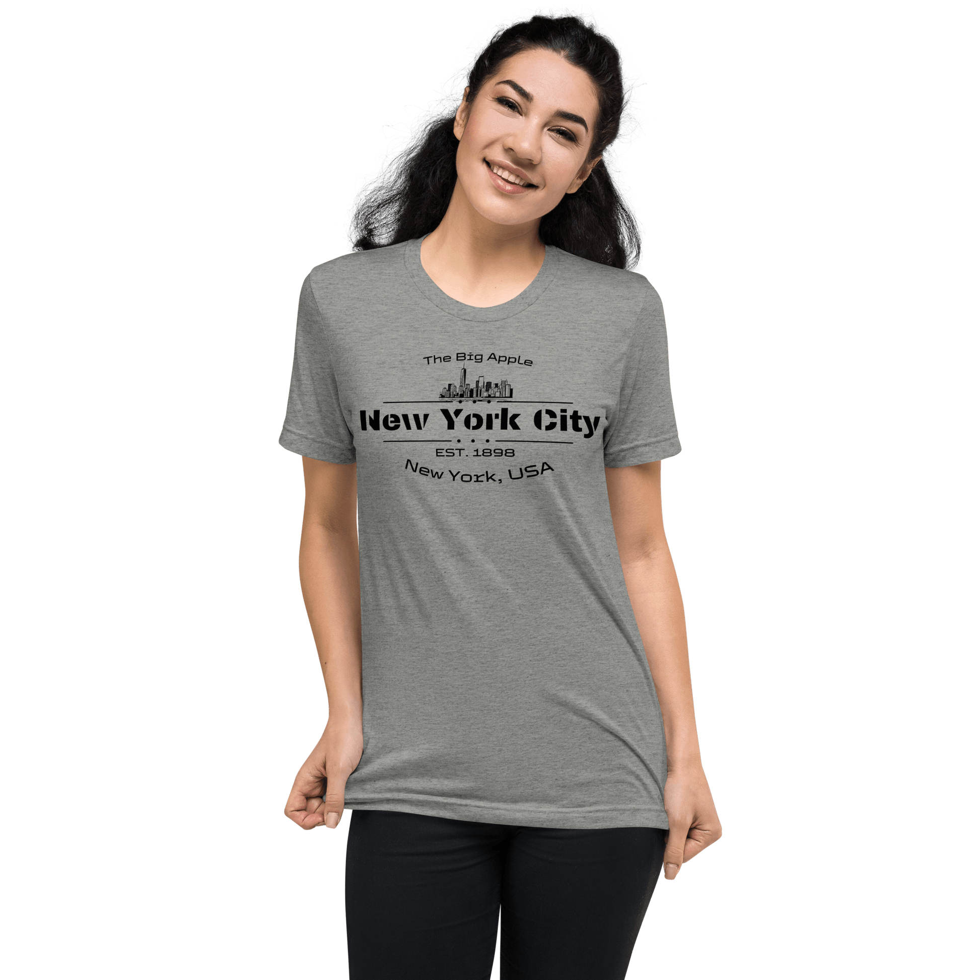 Kurzärmeliges Tri Blend T-Shirt "New York City" - Artexio