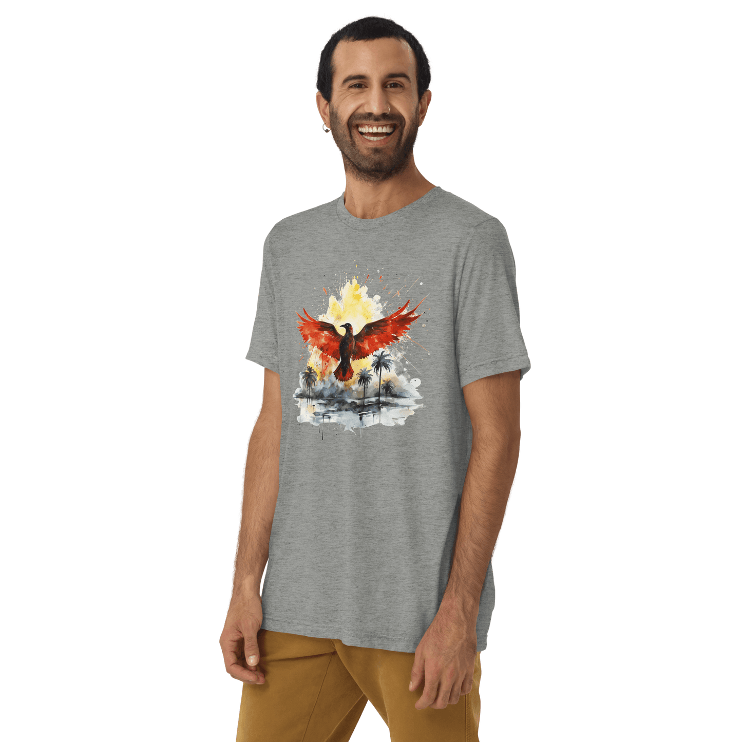 Kurzärmeliges Tri Blend T-Shirt "Firebird" - Artexio