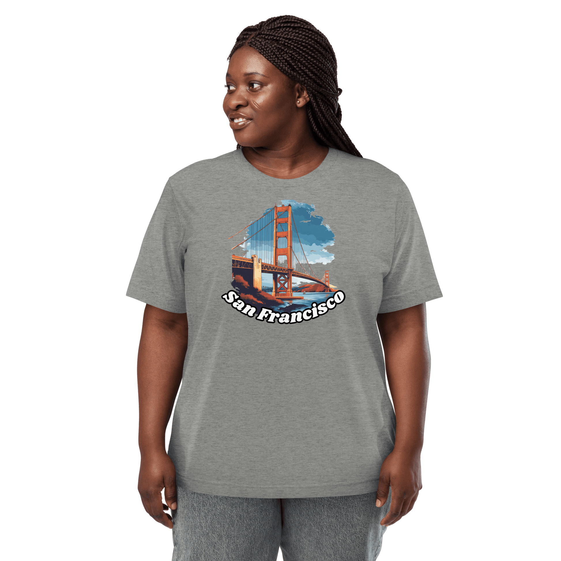 Kurzärmeliges Tri-Blend T-Shirt "San Francisco" - Artexio