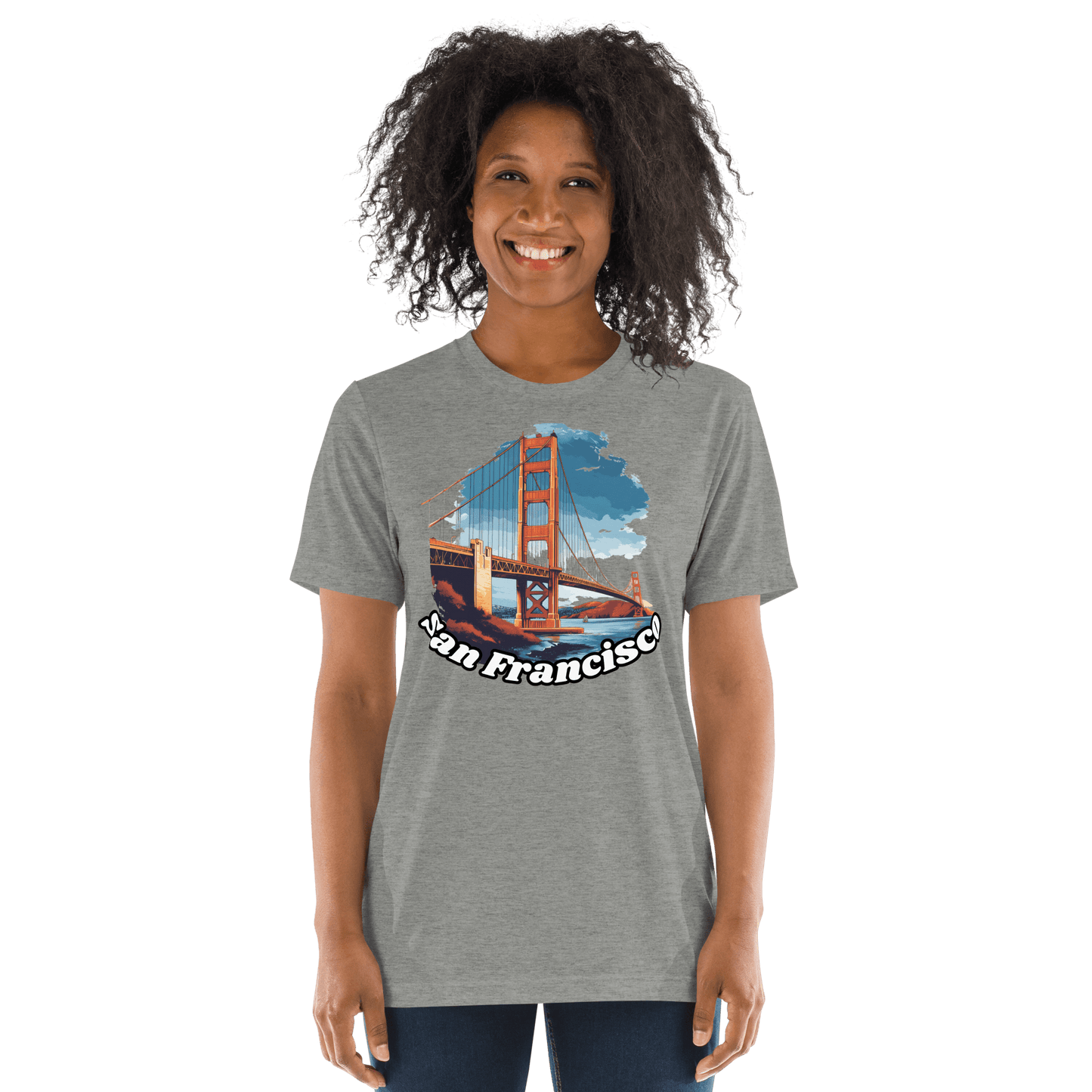 Kurzärmeliges Tri-Blend T-Shirt "San Francisco" - Artexio