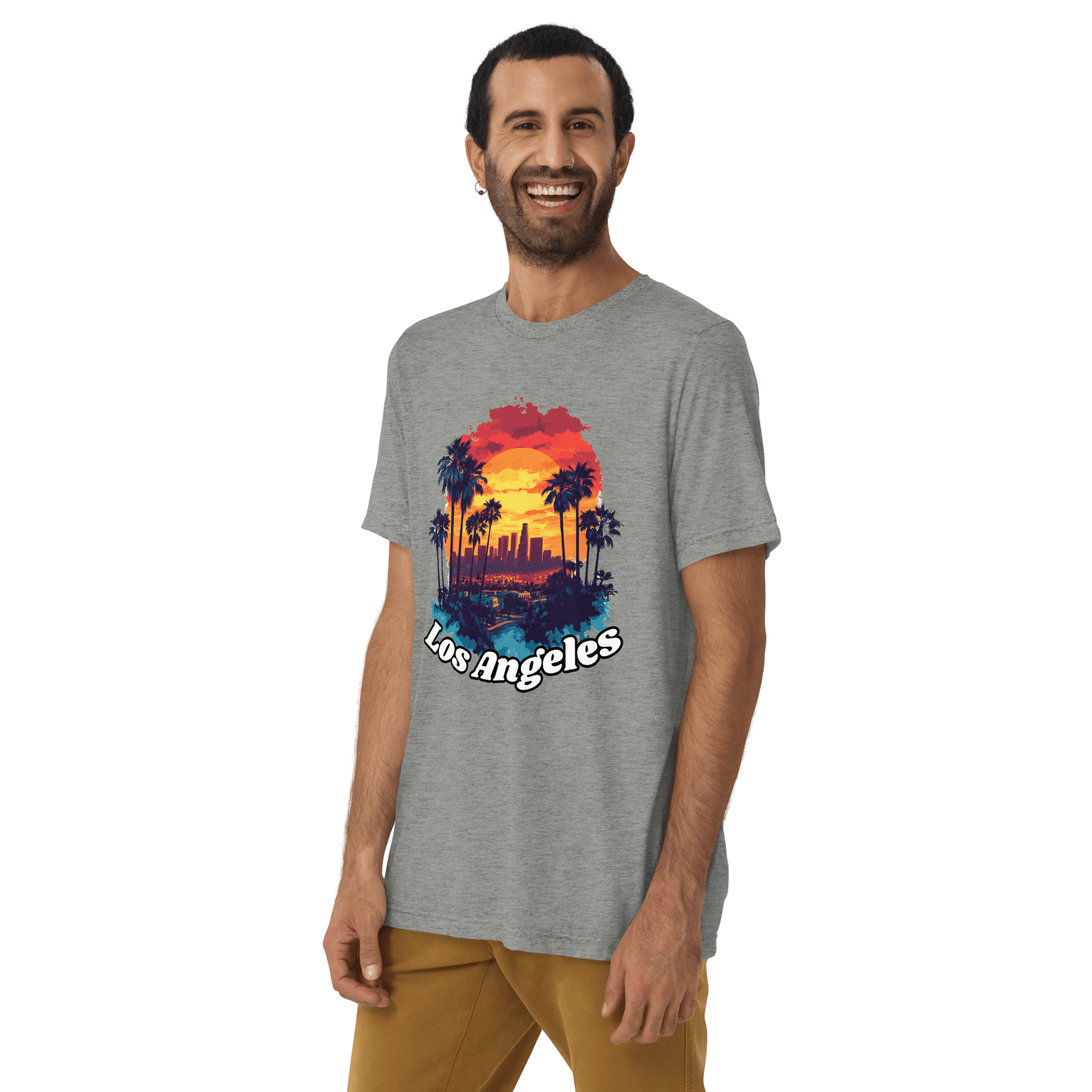 Kurzärmeliges Tri-Blend T-Shirt "Los Angeles" - Artexio