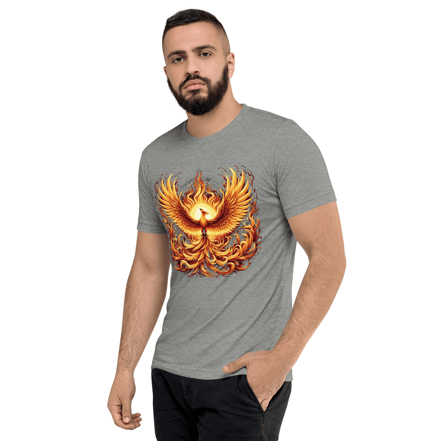 Kurzärmeliges Tri-Blend T-Shirt "Phoenix"