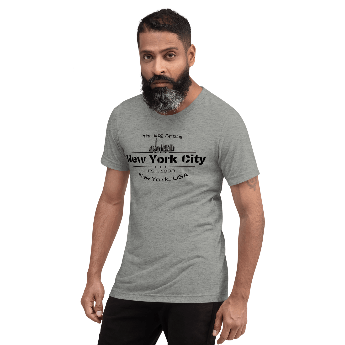 Kurzärmeliges Tri Blend T-Shirt "New York City" - Artexio