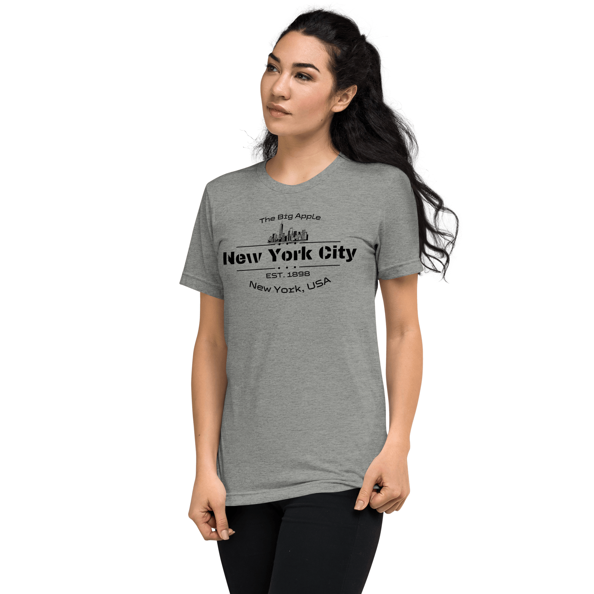 Kurzärmeliges Tri Blend T-Shirt "New York City" - Artexio