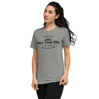 Kurzärmeliges Tri Blend T-Shirt "New York City" - Artexio