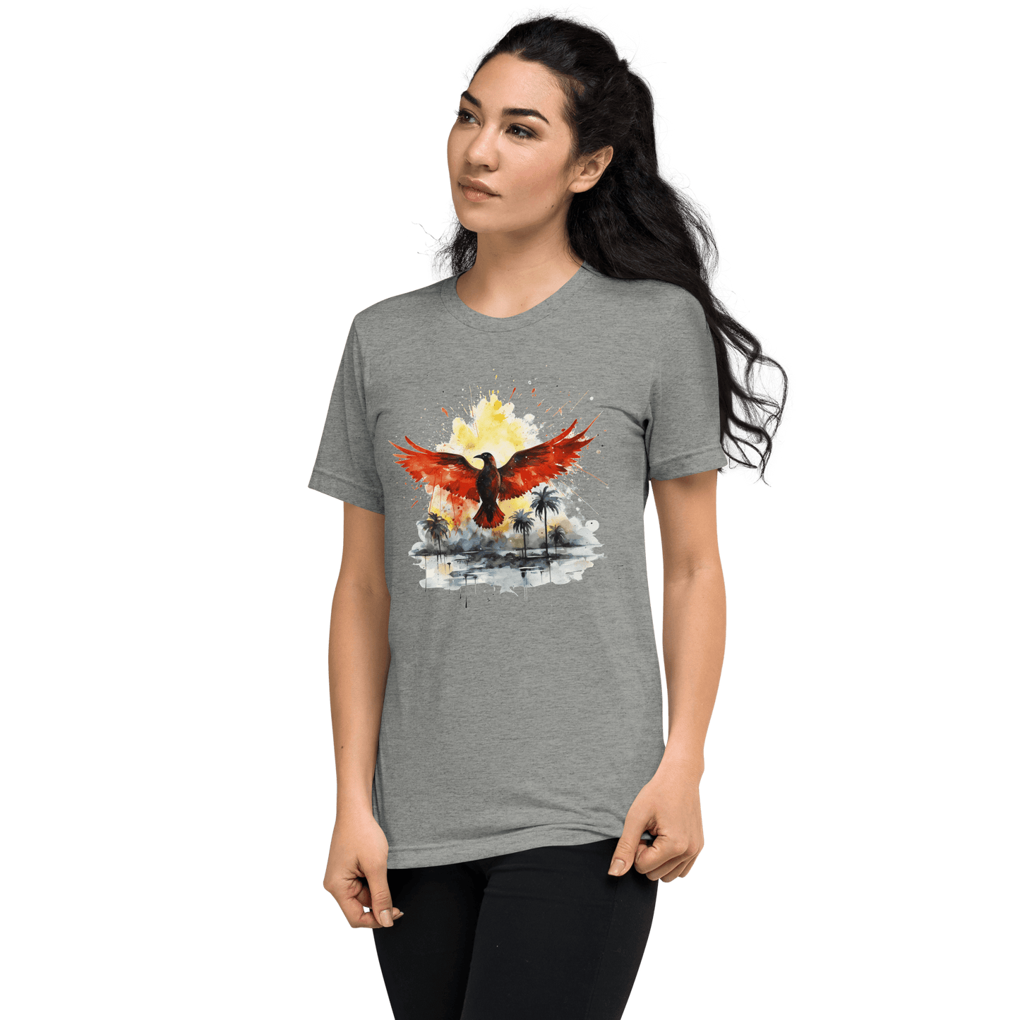 Kurzärmeliges Tri Blend T-Shirt "Firebird" - Artexio