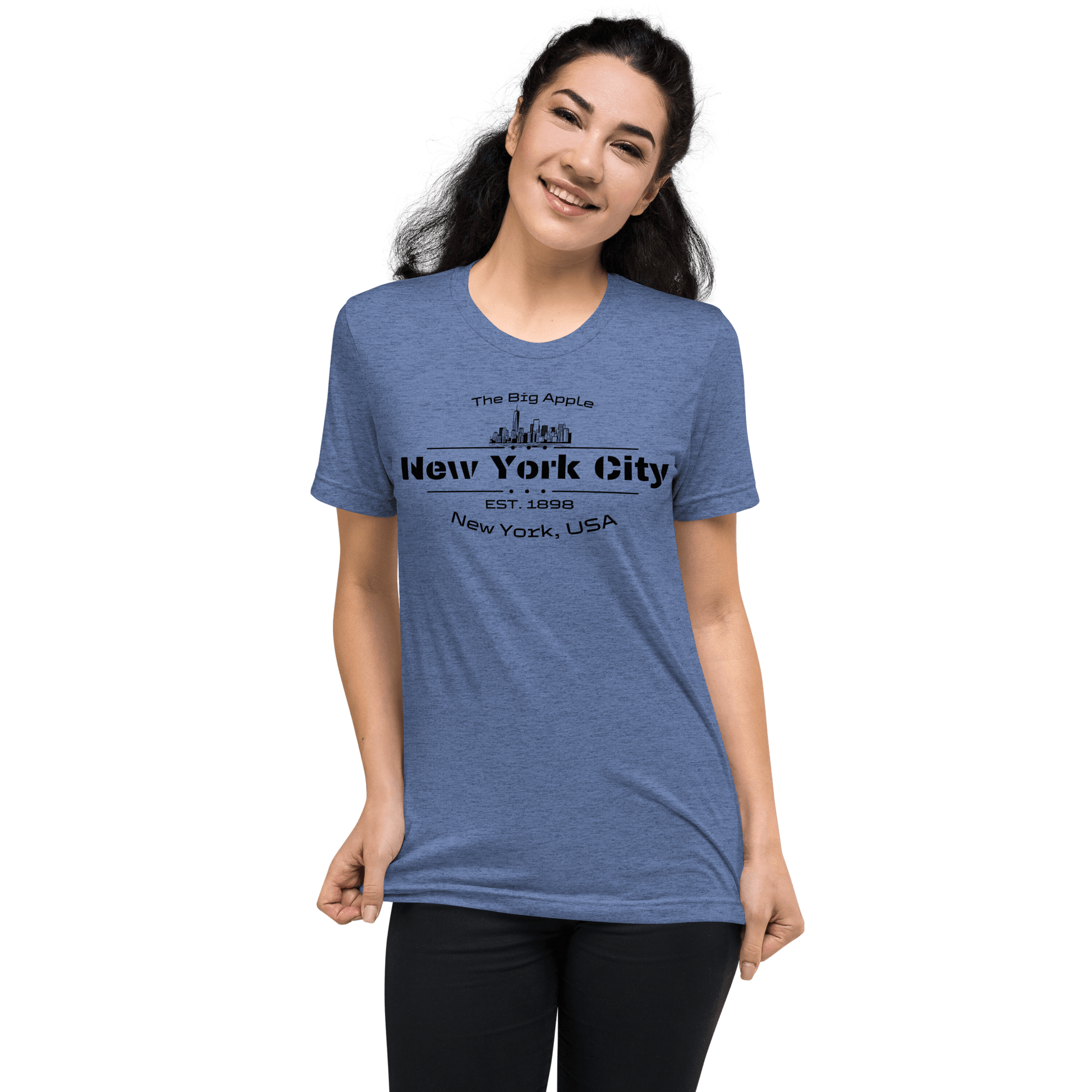 Kurzärmeliges Tri Blend T-Shirt "New York City" - Artexio