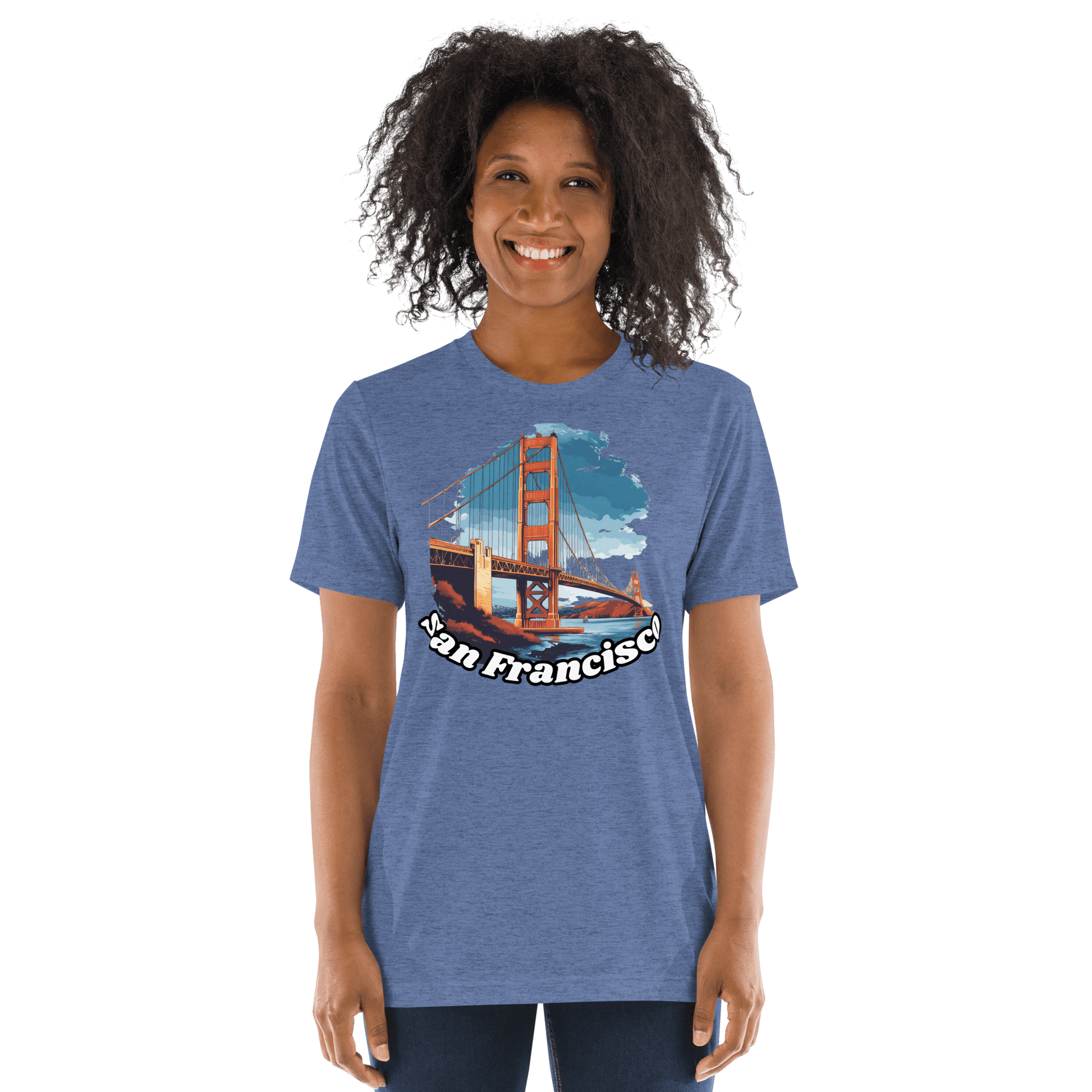 Kurzärmeliges Tri-Blend T-Shirt "San Francisco" - Artexio