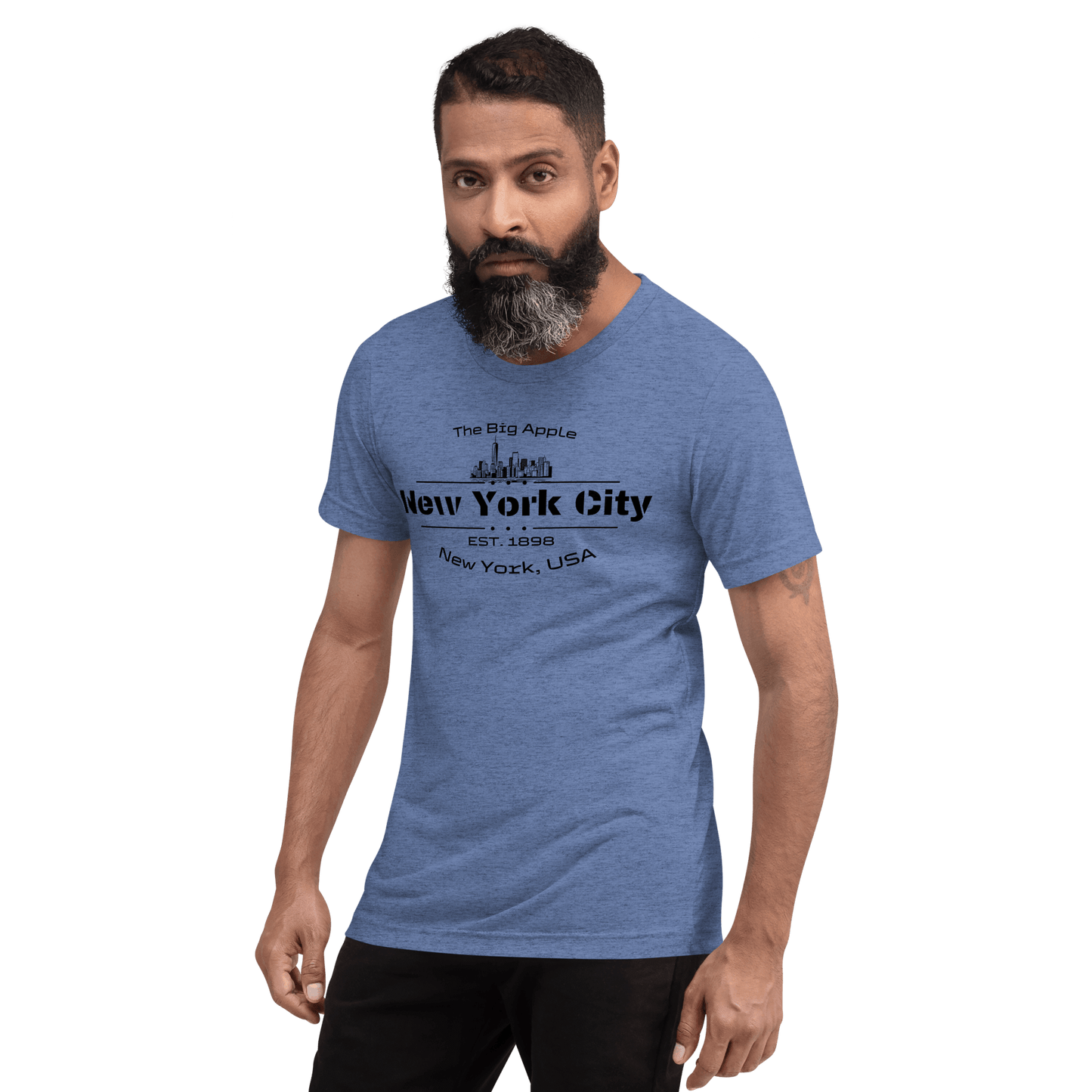 Kurzärmeliges Tri Blend T-Shirt "New York City" - Artexio