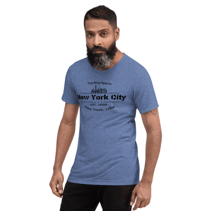 Kurzärmeliges Tri Blend T-Shirt "New York City" - Artexio