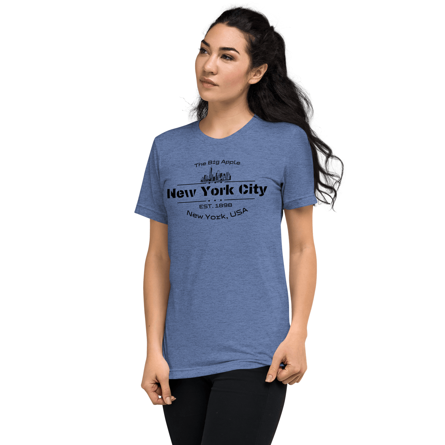 Kurzärmeliges Tri Blend T-Shirt "New York City" - Artexio