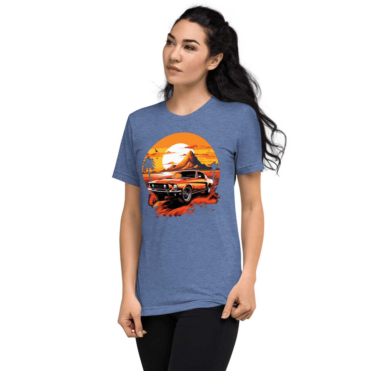 Short-sleeved tri-blend T-shirt "Ford Mustang"