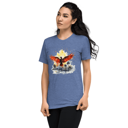 Kurzärmeliges Tri Blend T-Shirt "Firebird" - Artexio