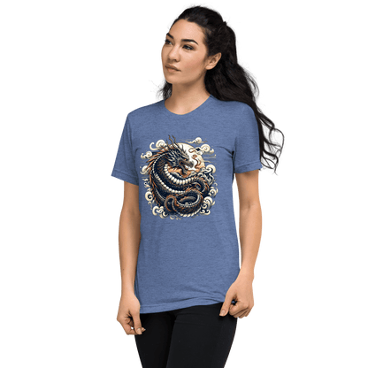 Kurzärmeliges Tri Blend T-Shirt "Drache" - Artexio