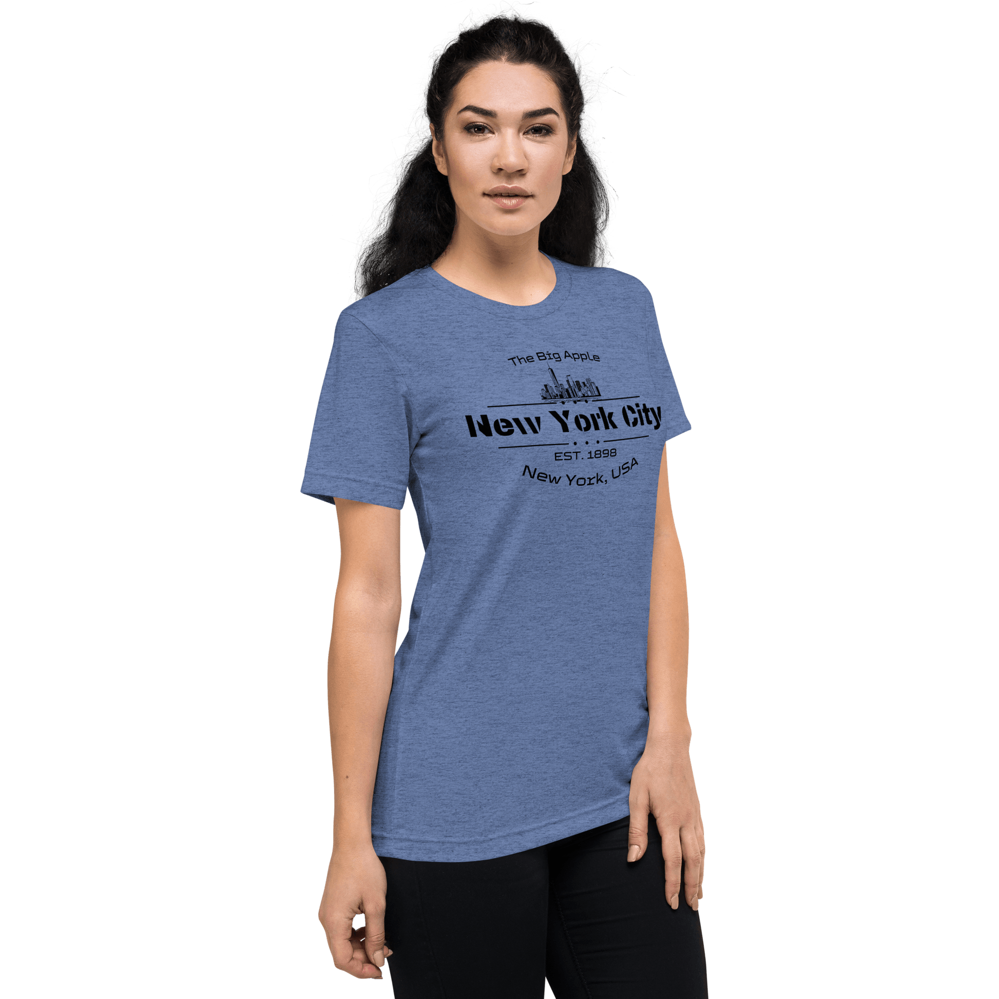 Kurzärmeliges Tri Blend T-Shirt "New York City" - Artexio