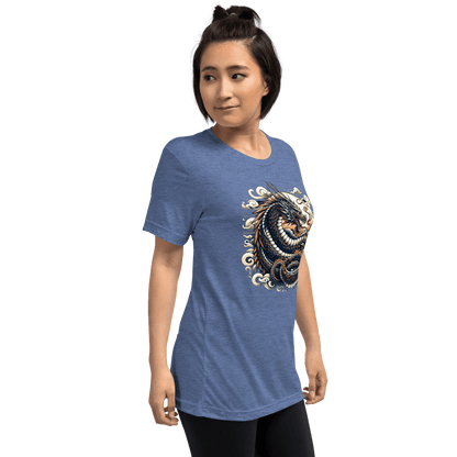 Kurzärmeliges Tri Blend T-Shirt "Drache" - Artexio