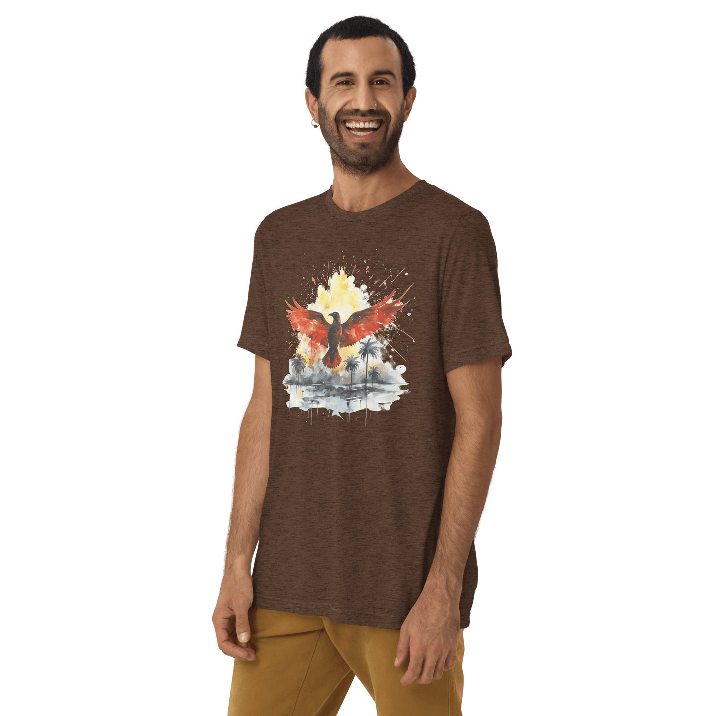 Kurzärmeliges Tri Blend T-Shirt "Firebird" - Artexio