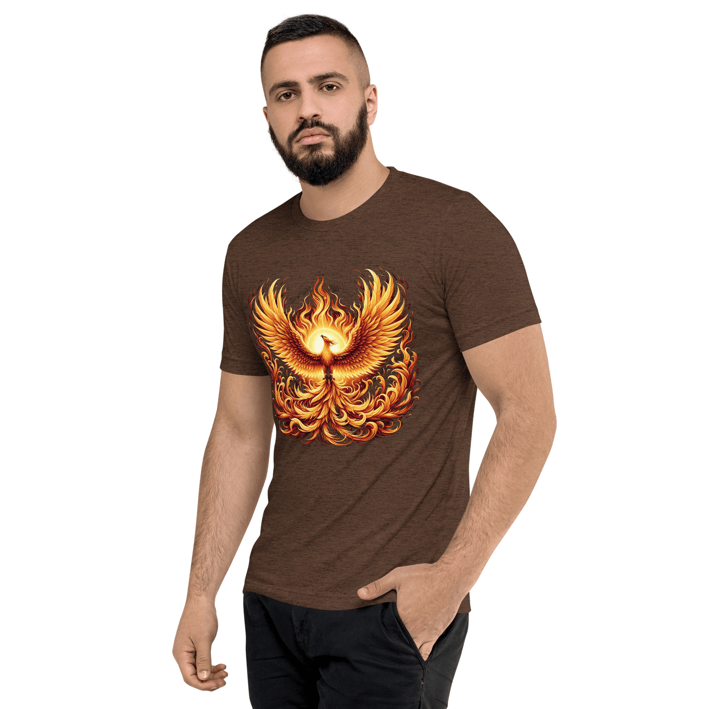 Kurzärmeliges Tri-Blend T-Shirt "Phoenix"