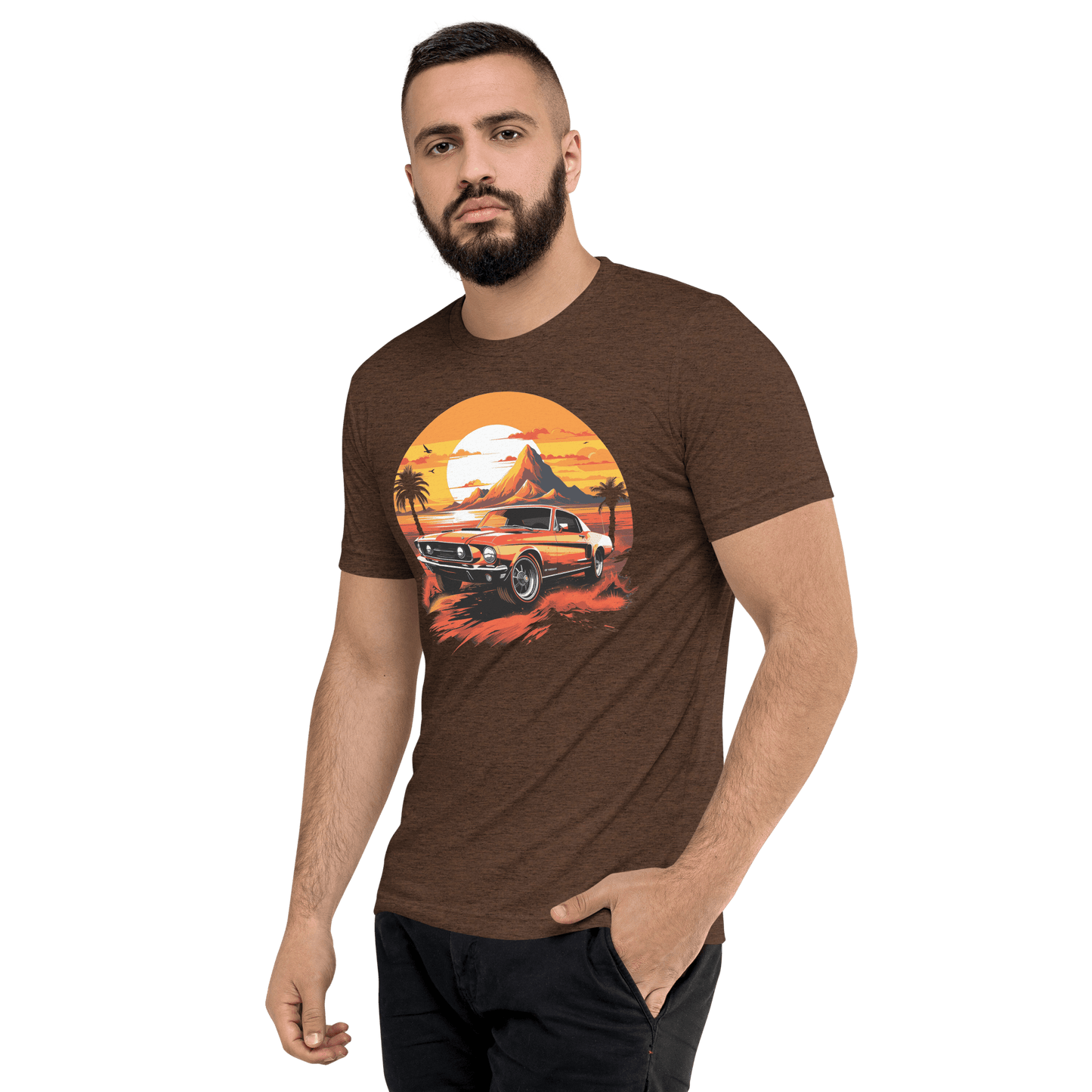 Short-sleeved tri-blend T-shirt "Ford Mustang"