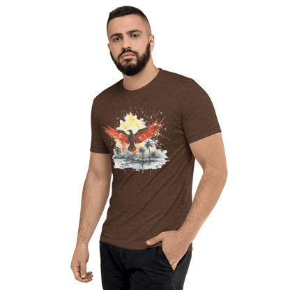 Kurzärmeliges Tri Blend T-Shirt "Firebird" - Artexio