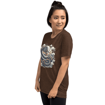 Kurzärmeliges Tri Blend T-Shirt "Drache" - Artexio