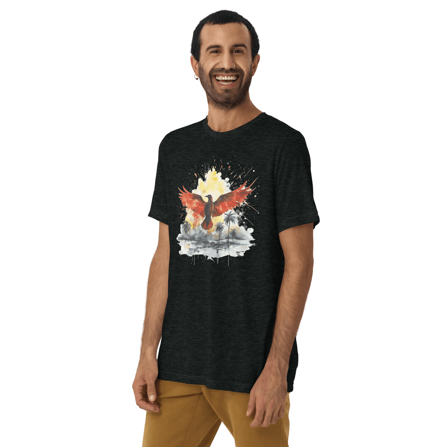 Kurzärmeliges Tri Blend T-Shirt "Firebird" - Artexio