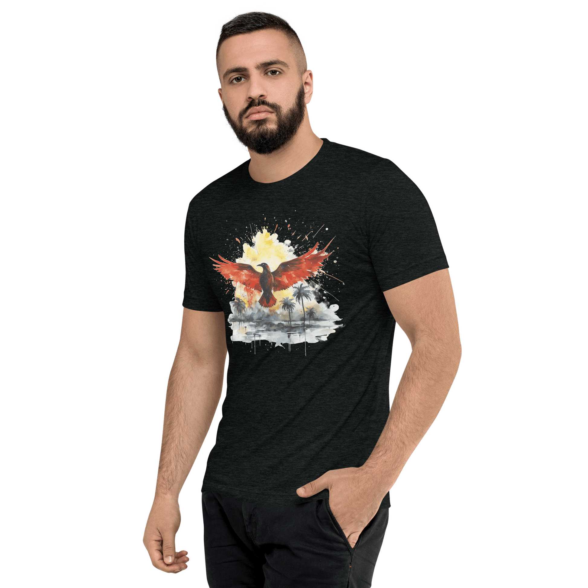 Kurzärmeliges Tri Blend T-Shirt "Firebird" - Artexio