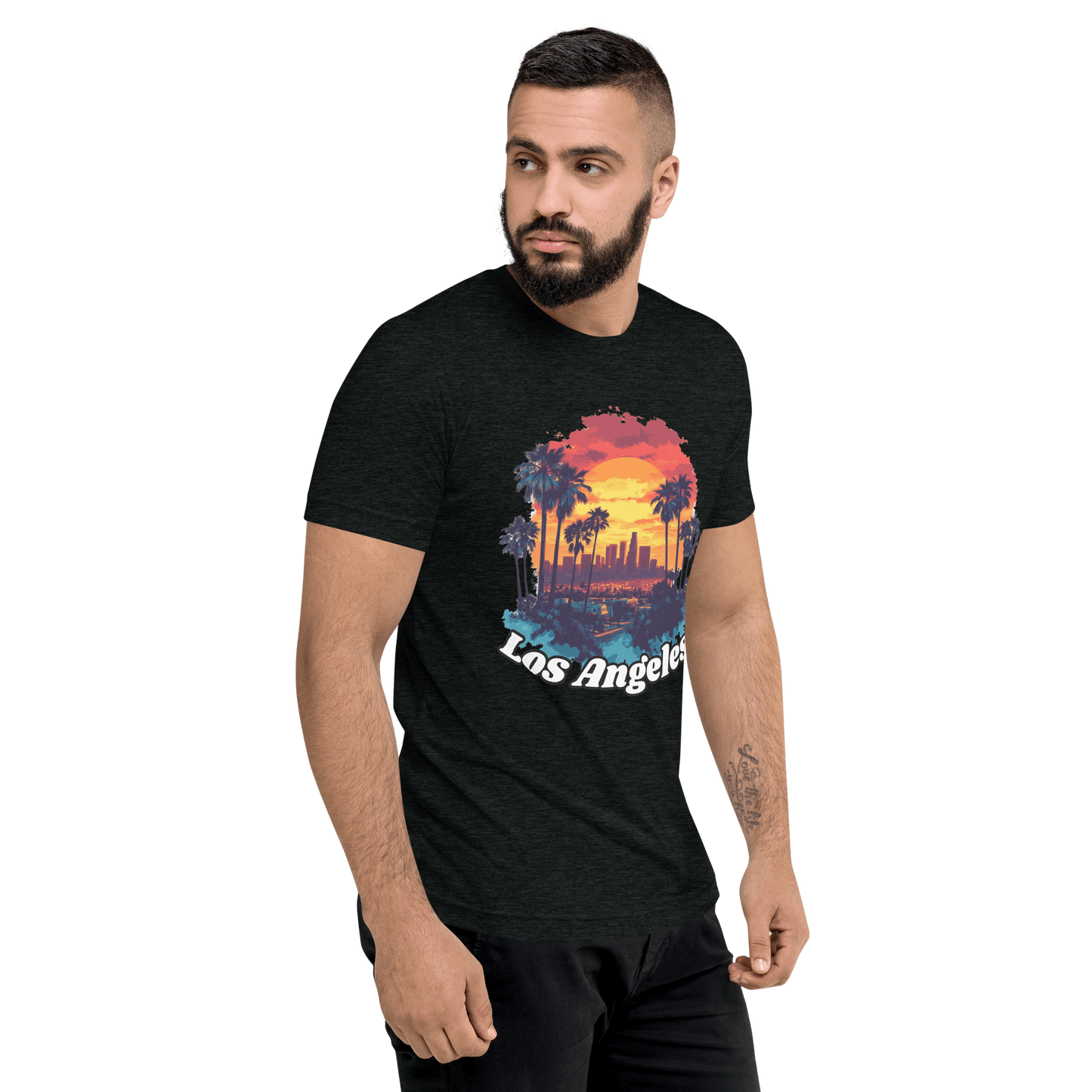 Kurzärmeliges Tri-Blend T-Shirt "Los Angeles" - Artexio