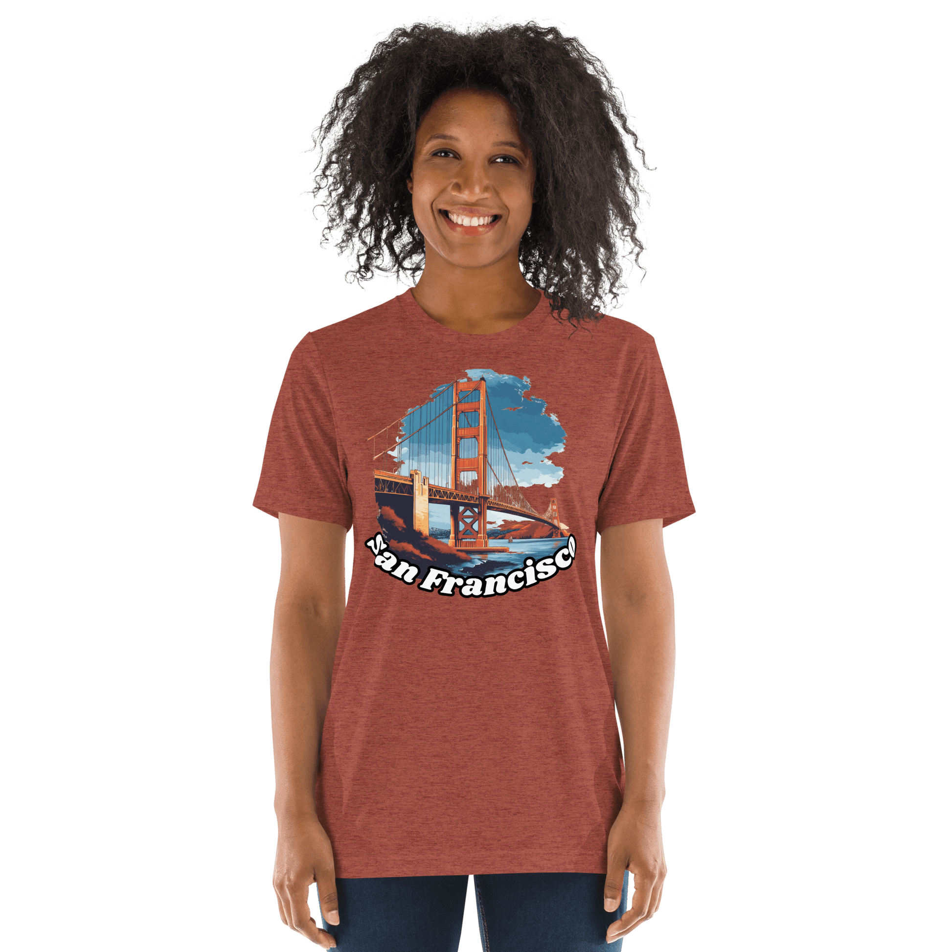 Kurzärmeliges Tri-Blend T-Shirt "San Francisco" - Artexio