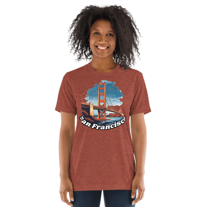 Kurzärmeliges Tri-Blend T-Shirt "San Francisco" - Artexio