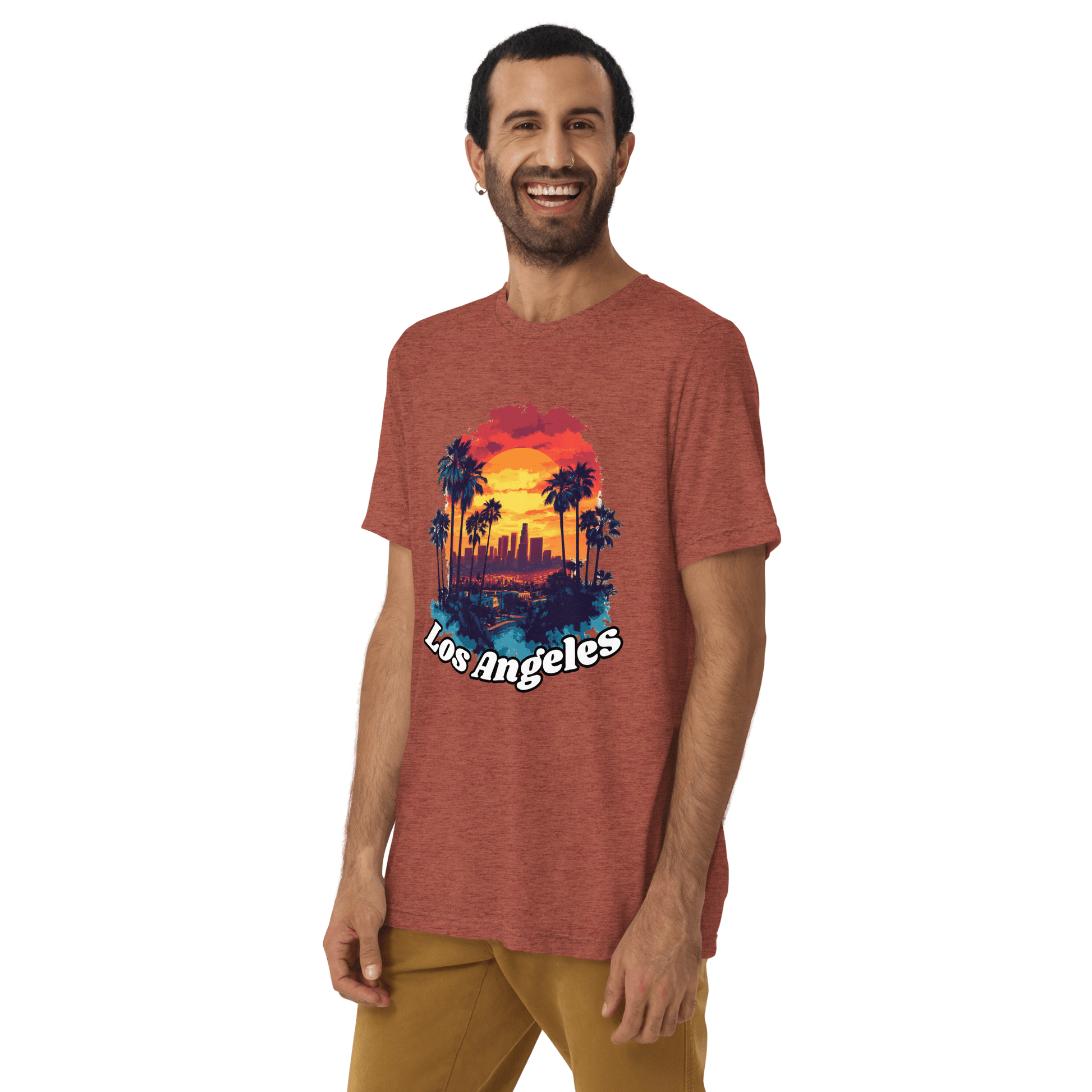 Kurzärmeliges Tri-Blend T-Shirt "Los Angeles" - Artexio