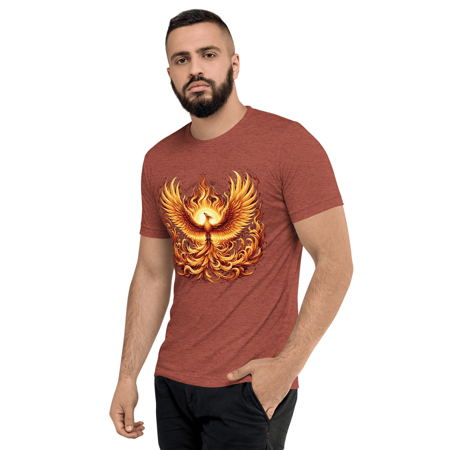 Kurzärmeliges Tri-Blend T-Shirt "Phoenix"