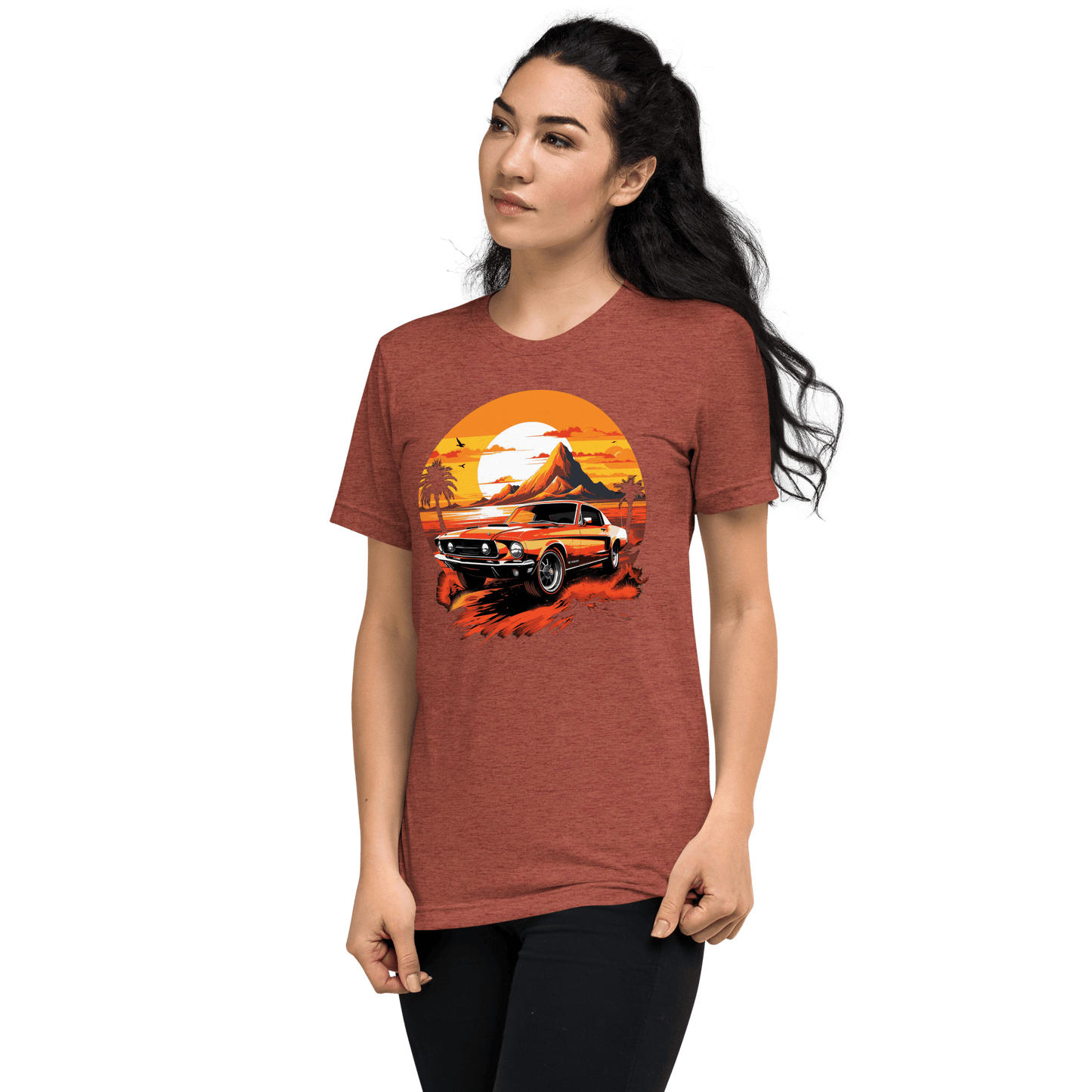 Short-sleeved tri-blend T-shirt "Ford Mustang"